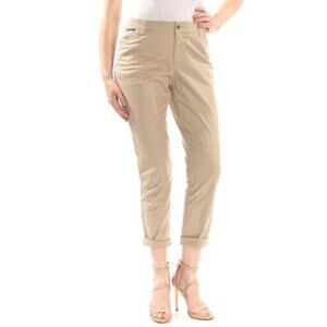 Charter Club Womens Beige Straight Leg Wear to Work Pants Petites Size: 6P